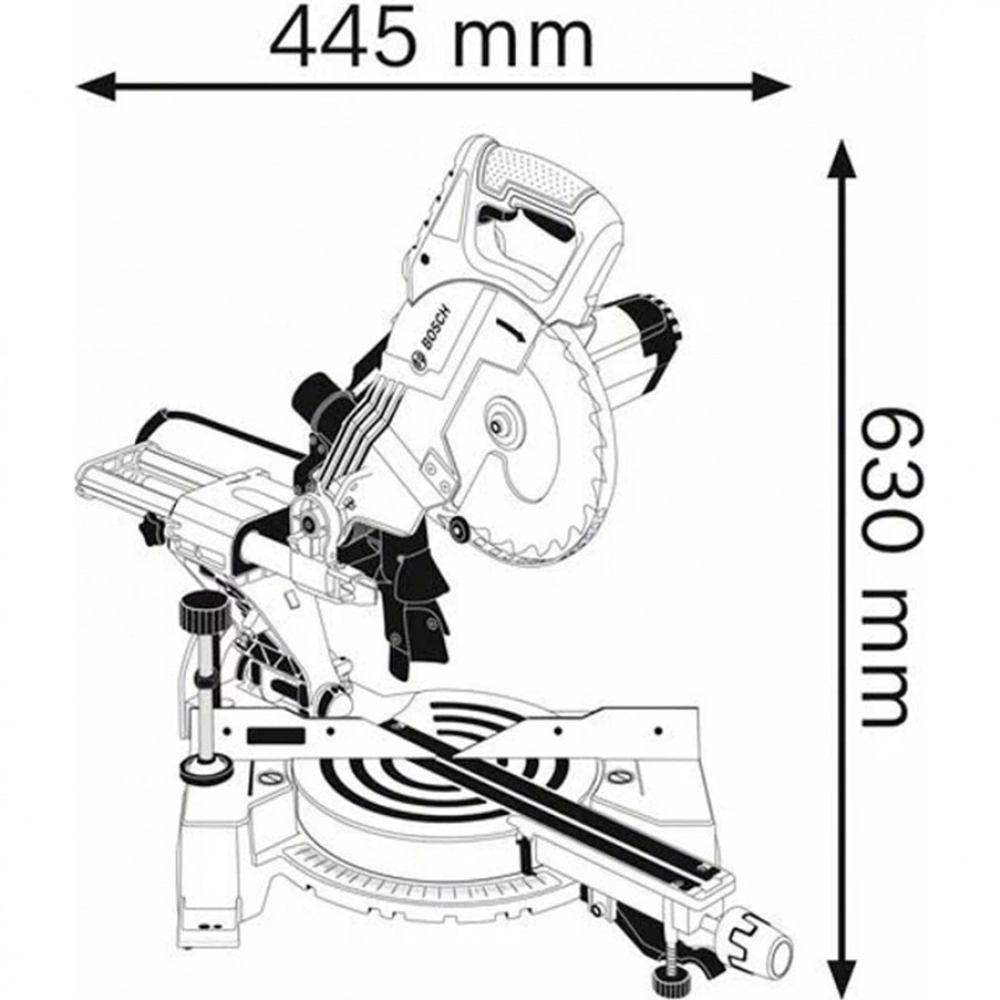 Торцовочная пила Bosch GCM 800 SJ (601B19000)