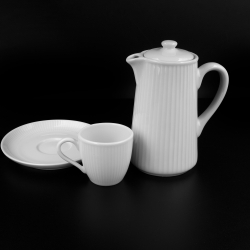 Чашка кофейная с блюдцем 90мл Pillivuyt Plisse-Toulouse