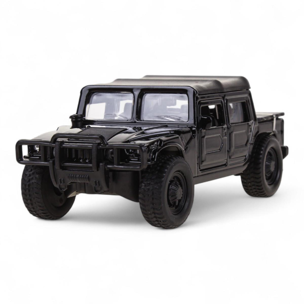 Модель ин. мет. "Hummer H1 пикап" 12см. открыв. двери, черный, в коробка SB-18-09-H1-N(B)-WB