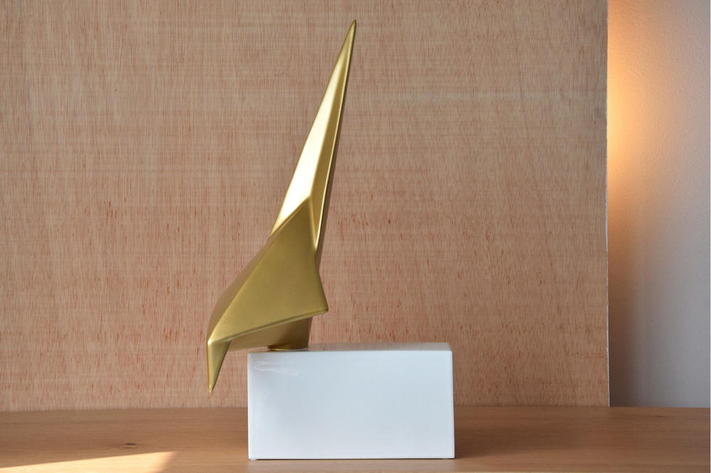 Скульптура 30x17x52см VP Ceramic Bird золотая