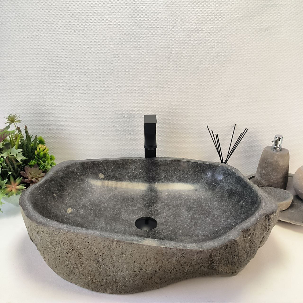 Раковина из речного камня RS-63524 (70*50*16) 0125