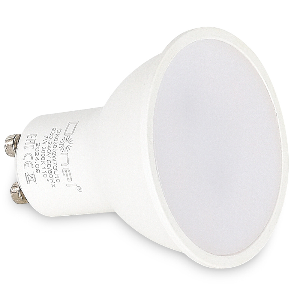 Светодиодная лампа 7Вт,  MR16,  220В,  GU10,  3000K,  525Лм,  Ra&gt;80,  110°,  D50хH55мм