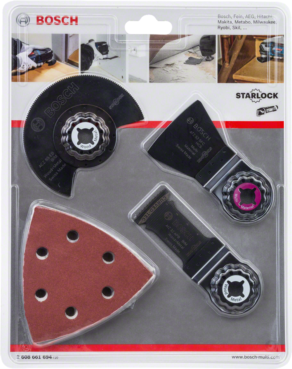 Набор насадок STARLOCK 13 шт WOOD/METAL Bosch 2608661694
