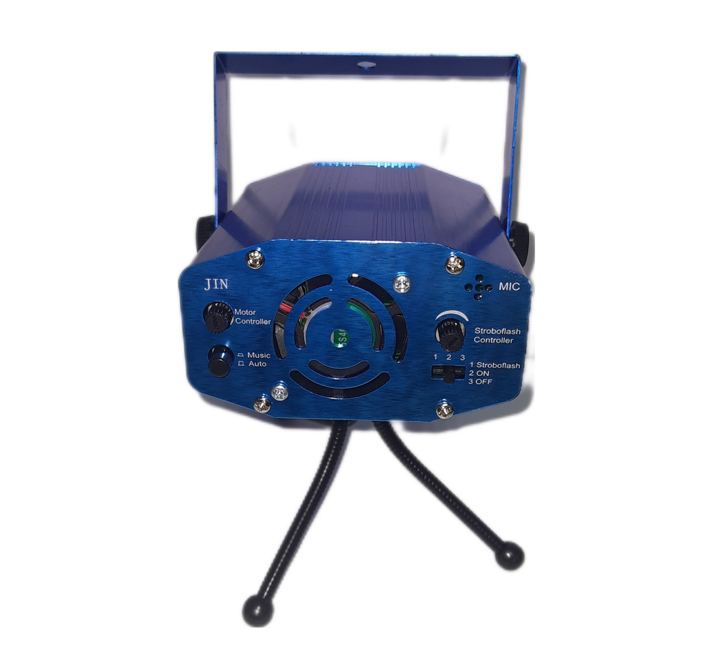 Лазерный проектор RoHS JIN-7 (точки+фигуры+микрофон)