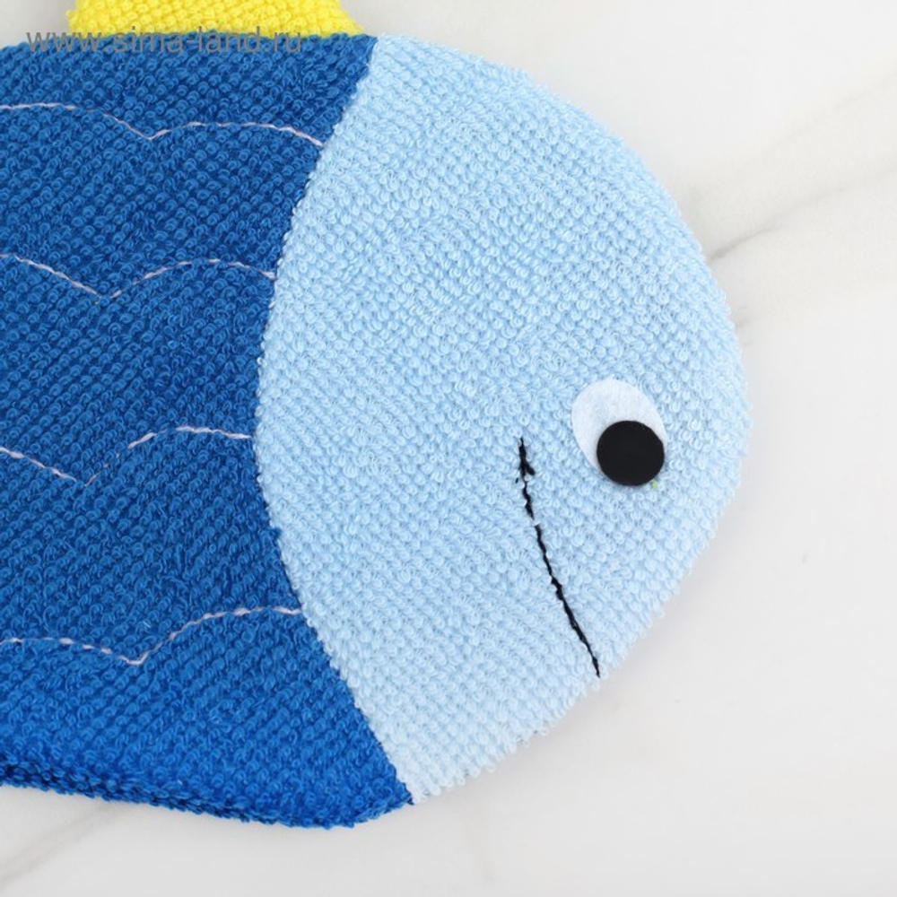 Мочалка варежка детская, "Рыбка", цвет МИКС 1887475