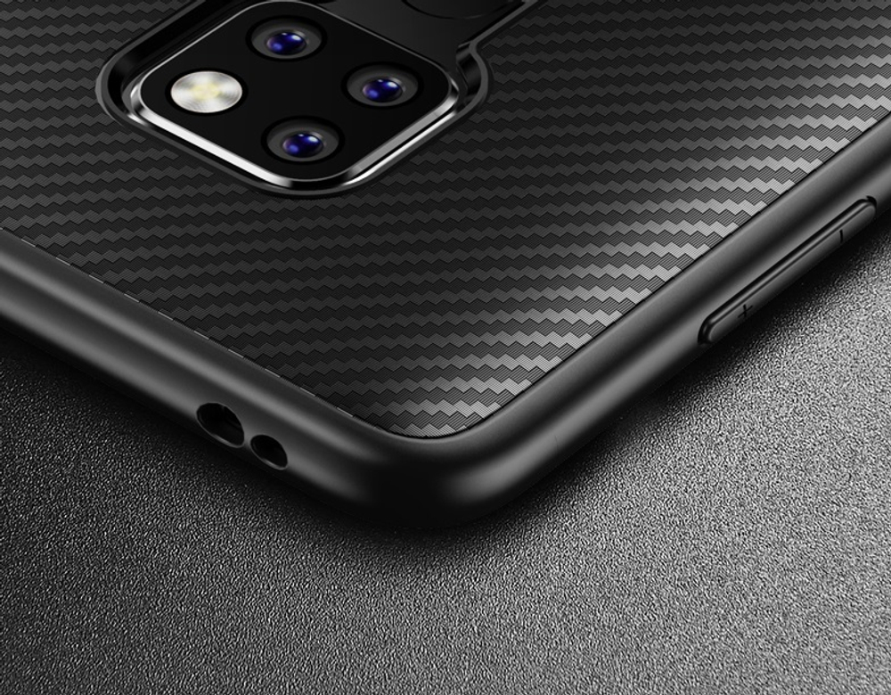 Тонкий чехол на Huawei Mate 20 в стиле карбон, серии Fit от Caseport