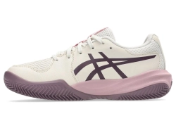 Детские Кроссовки теннисные  Asics Gel-Resolution X GS Clay - soft oat/dark aubergine