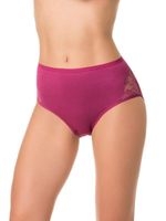 Высокие трусики с кружевными вставками на передней части (Размер: XXL) (Цвет: грязно-розовый)