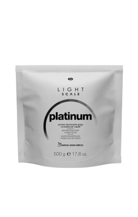 Быстродействующий компактный серый осветляющий порошок для волос - LIGHT SCALE PLATINUM POWDER (500 гр)