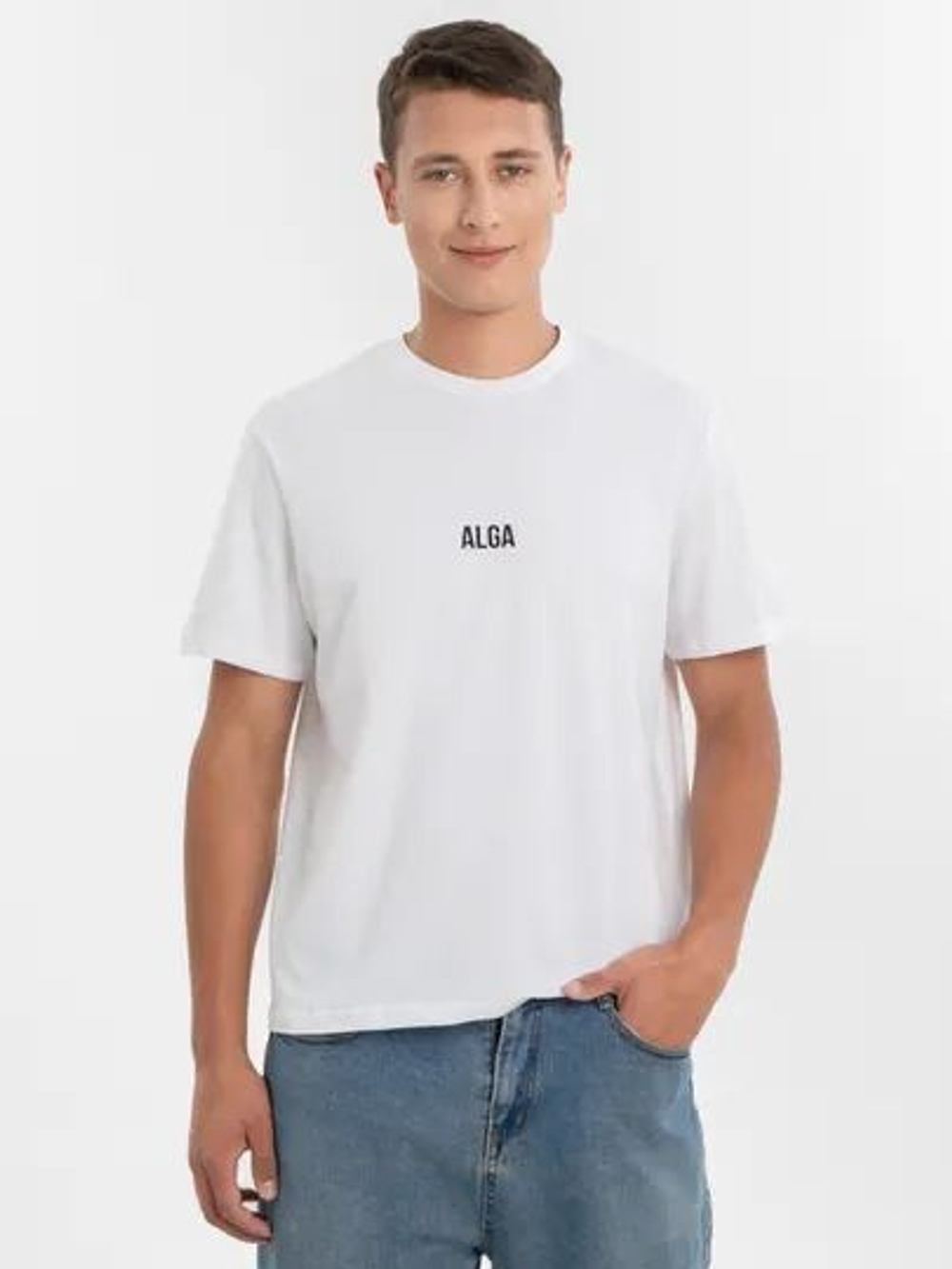 Футболка ALGA белая унисекс мужская женская