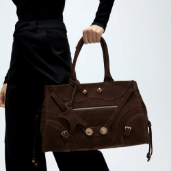 MANC ЗАМШЕВАЯ СУМКА "ZOUZOU", ТЕМНО-КОРИЧНЕВЫЙ