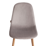 Стул BREEZE (mod. JSC-58) Велюр/металл , 44 х 53 х 86 см, Light grey (светло-серый) HLR14 / натуральный