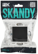 SKANDY Выключатель 1-клавишный проходной 10А SK-V02Bl черный IEK