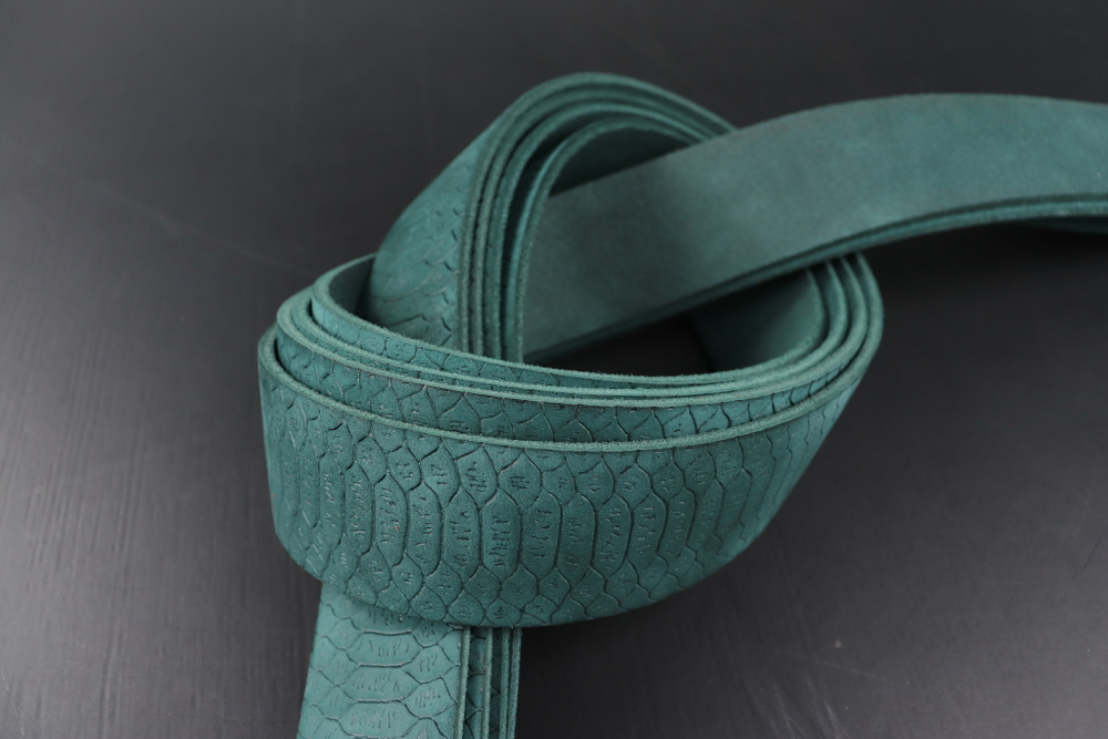 Ременная заготовка Шелк Хаки + Плита Королевская кобра