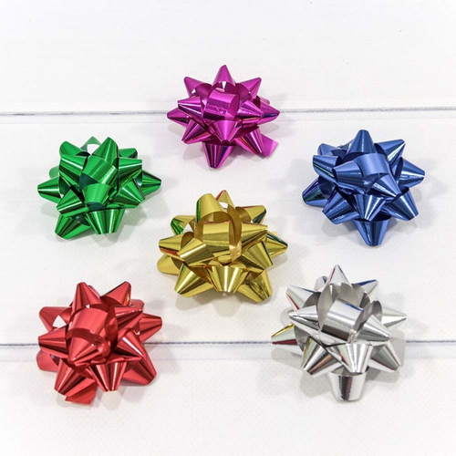 Бант Звезда 6,3 х 6,3 См. Для Упаковки Подарка Набор 40 Шт. (микс Цвета)