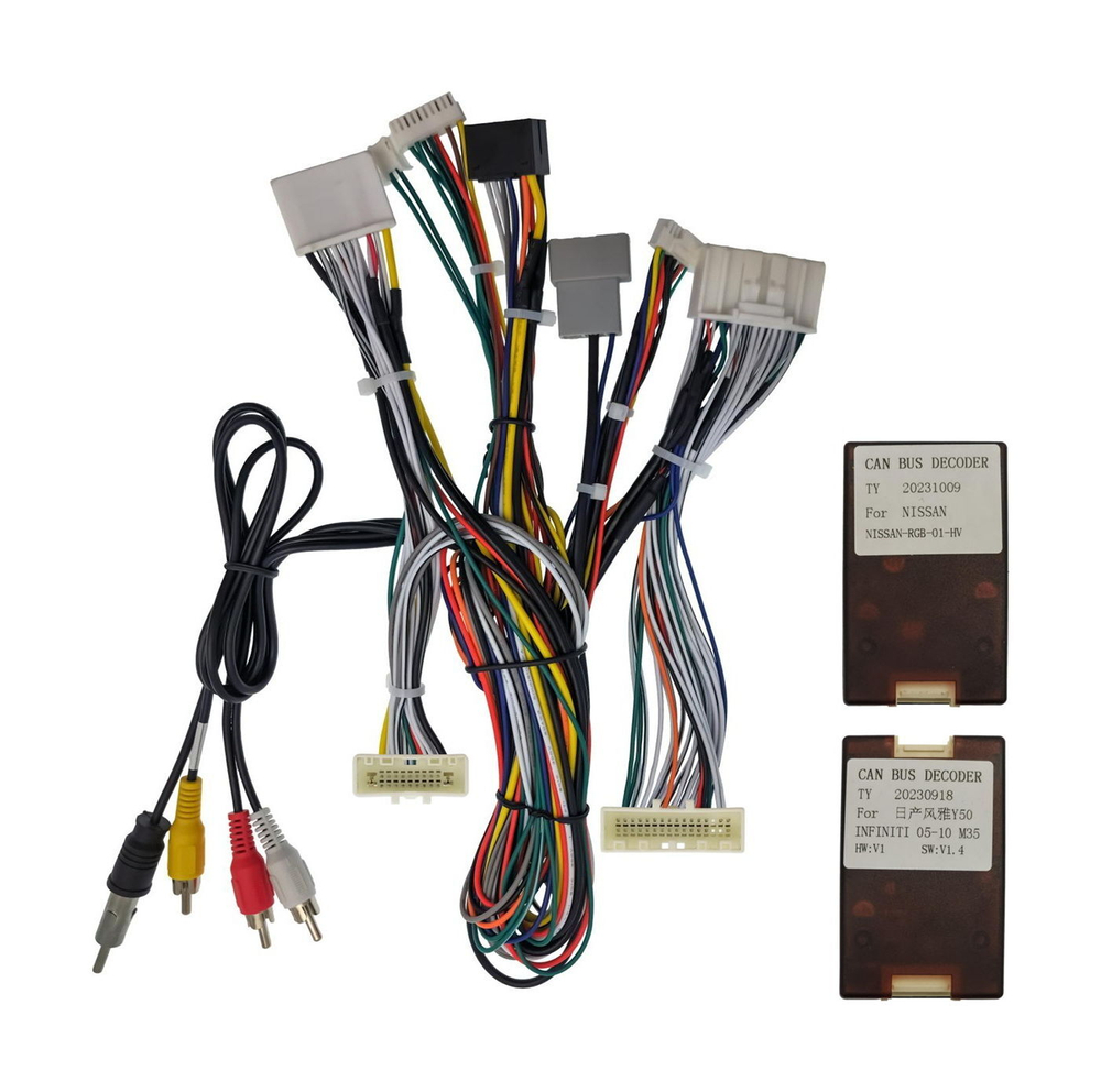 Комплект рамки с разъёмами 9" Infiniti M35, M45, Nissan Fuga 1 Y50 2004-2009 - Car-Smart 9674