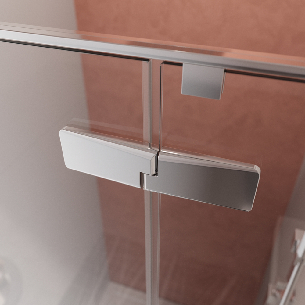 Душевая дверь Cezares LINER-B-12-100-C-Cr-L, 100х195, левосторонняя, профиль хром, стекло прозрачное