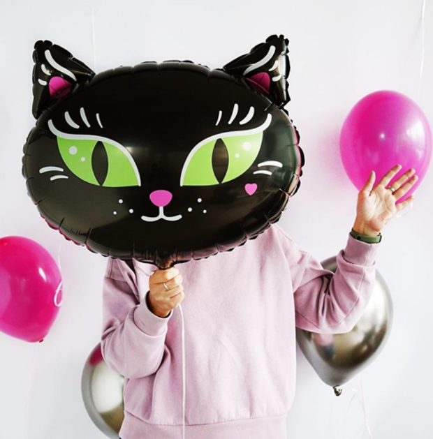 КОТ 26" Р ФИГУРА Кошка черная голова (БГ-35)