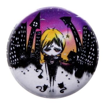 Значок Мальчик на фоне города (185)