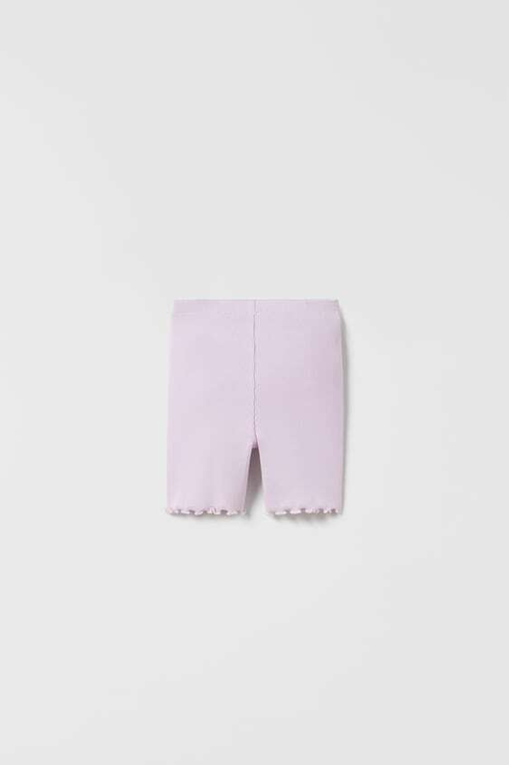 ZARA ШОРТЫ-ВЕЛОСИПЕДКИ В РУБЧИК, ЦВЕТ МАЛЬВЫ