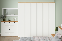 Остин Спальня 1 белый/дуб золотой