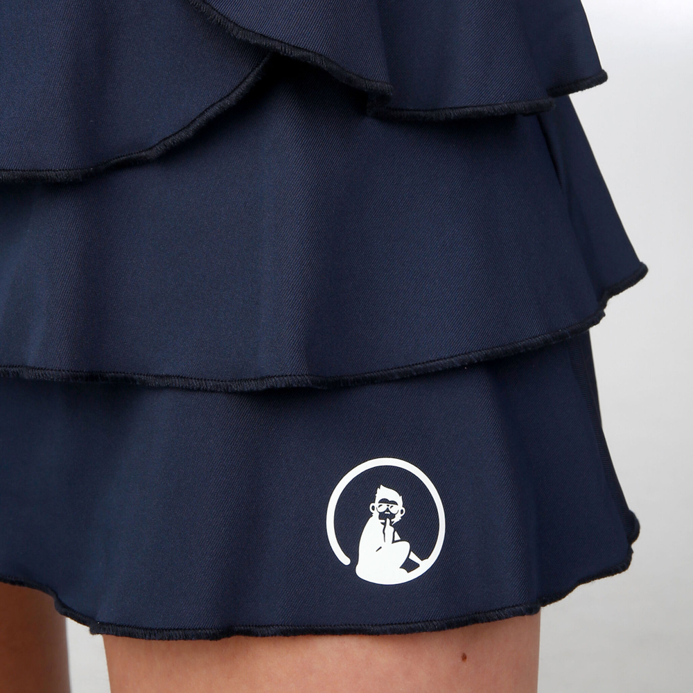 Женская теннисная юбка Quiet Please Rainbow Layering Skirt Women - Blue, Multicoloured