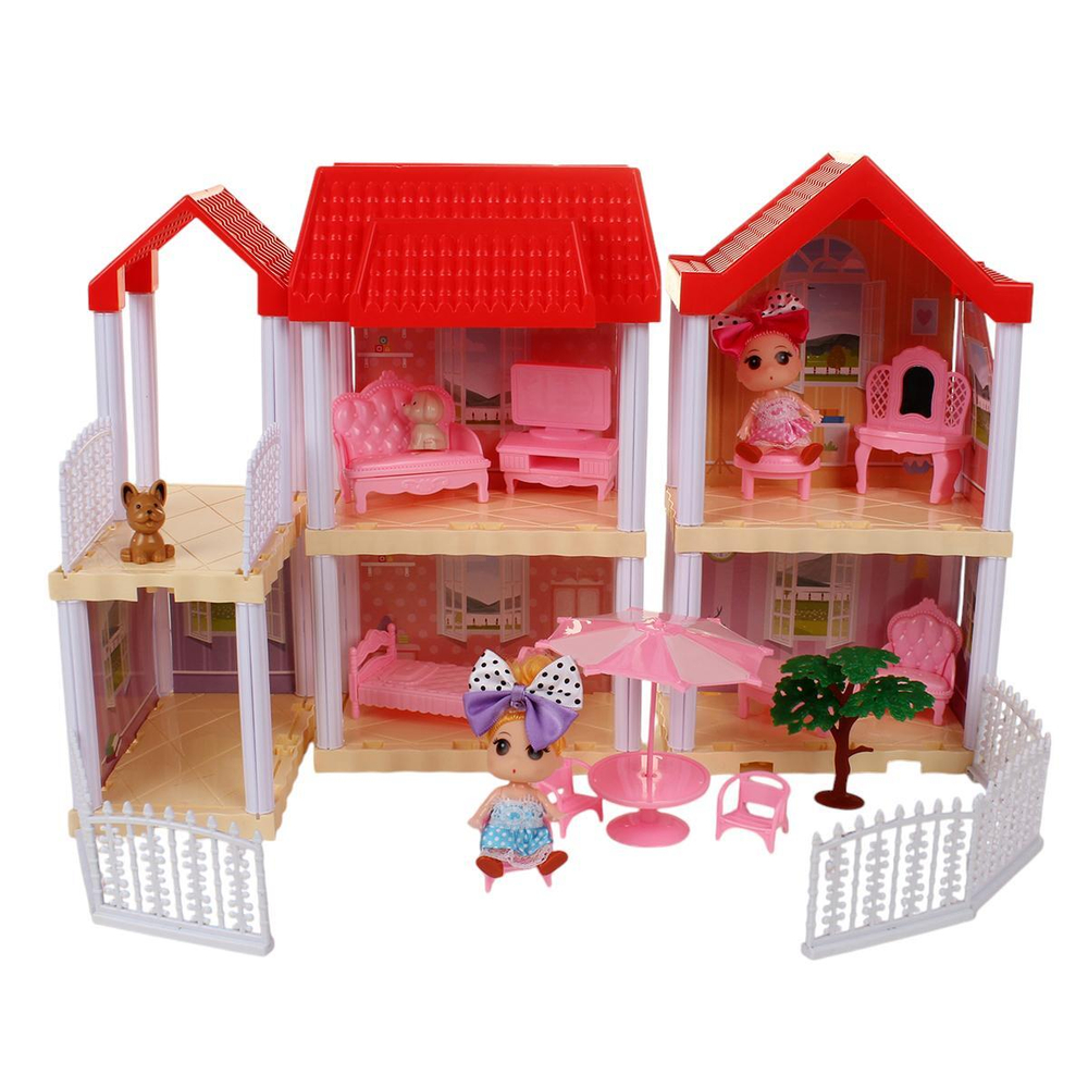 Дом для куклы с фигурками и аксессуарами, коробка 666-8S-5