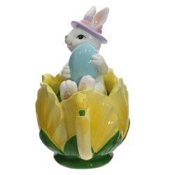 GAEM Фигурка декоративная "Заяц в чашке", L10 W7,5 H12,5 см