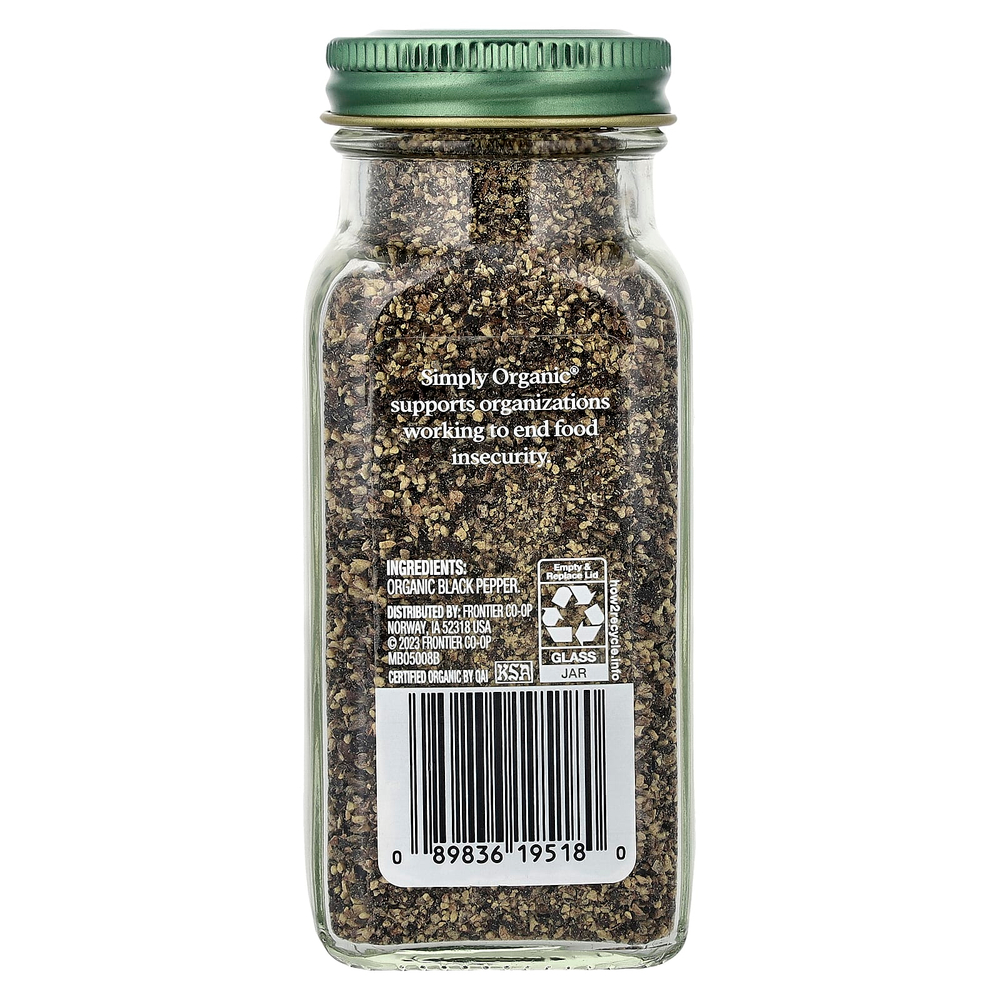 Simply Organic, Органический крупный черный перец, 70 г (2,47 унции)