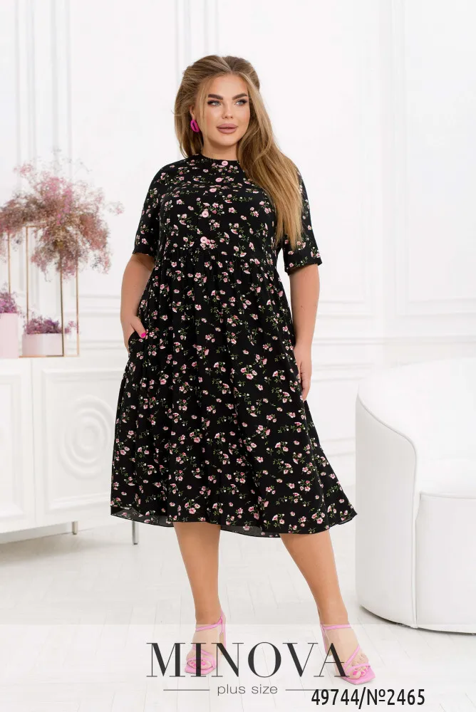 Платье 2465-черный Minova