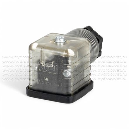 Штекер для дискретного клапана, с индикацией, прозрачный, Z5L, DIN43650/A, постоянный ток