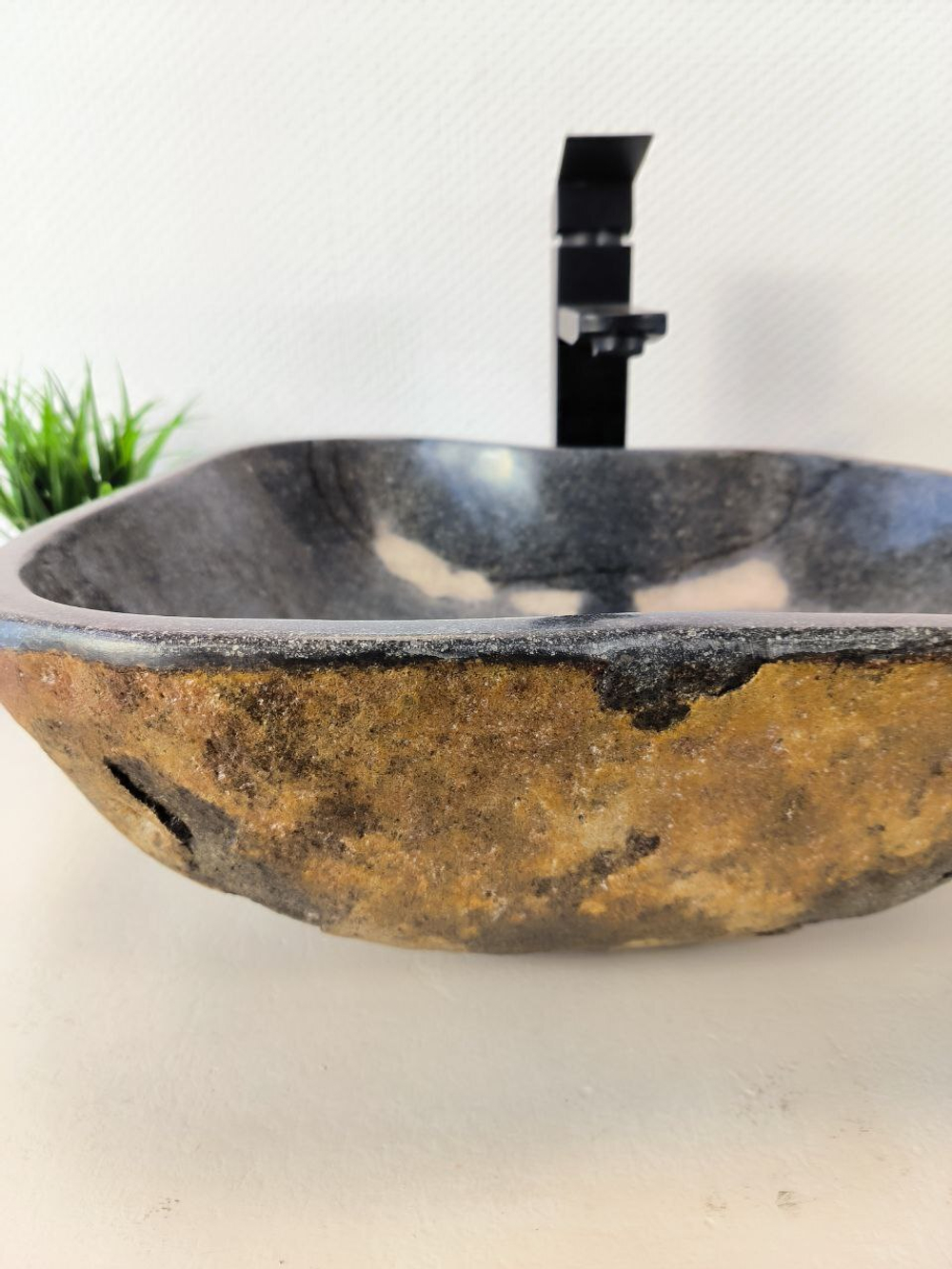 Раковина из речного камня RS-65961 45х37х16 из натурального камня
