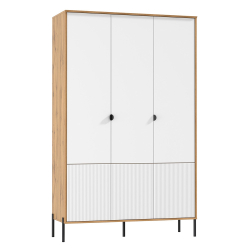 Шкаф для одежды Кензо 72.02, Дуб вотан, Белый