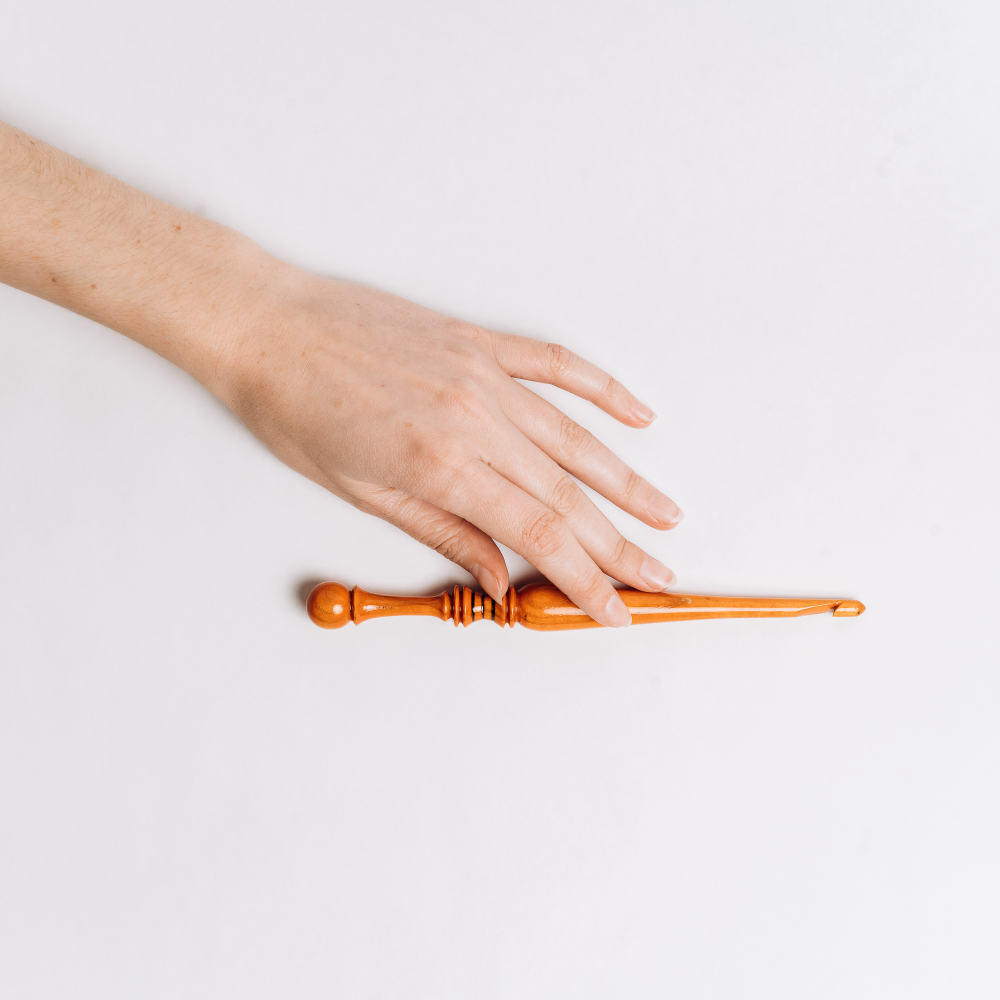 Деревянный крючок для вязания из древесины клена 6 мм. K306