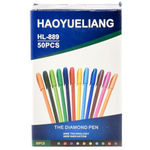 Ручка масляная 0,7мм, 10 цветов микс, пантон