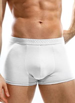 Мужские трусы-боксеры с фактурной широкой мягкой резинкой (Размер: L) (Цвет: белый)