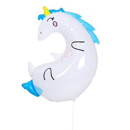 Шар (36""/91 см) Фигура, Облачный спящий единорог, 1 шт. В1