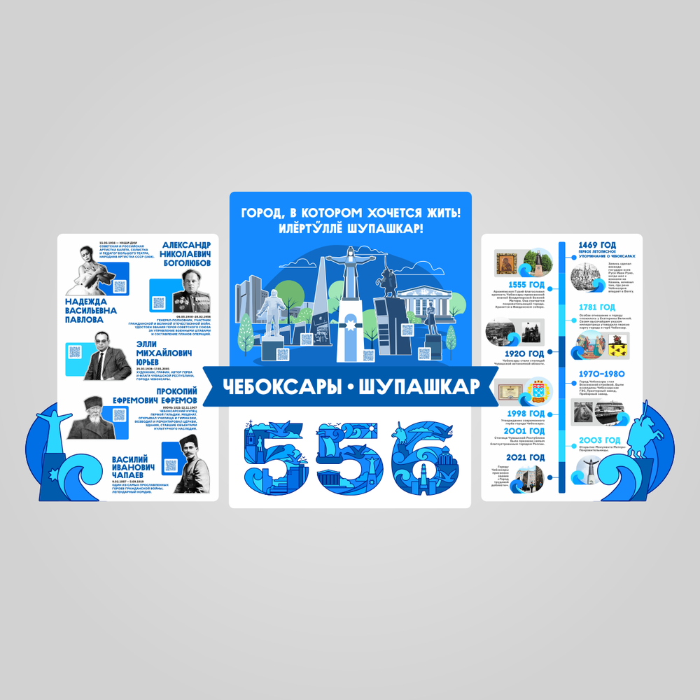 Накладка на стенд "555 лет"