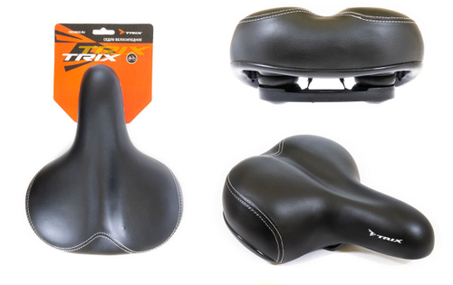 Седло TRIX комфорт 255x205 мм, эластомерное, черное (20)