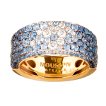 Кольцо с Сапфирами и Бриллиантами, R0256-0/46