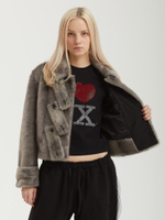 Женская Куртка Faux Fur Tab Toggle