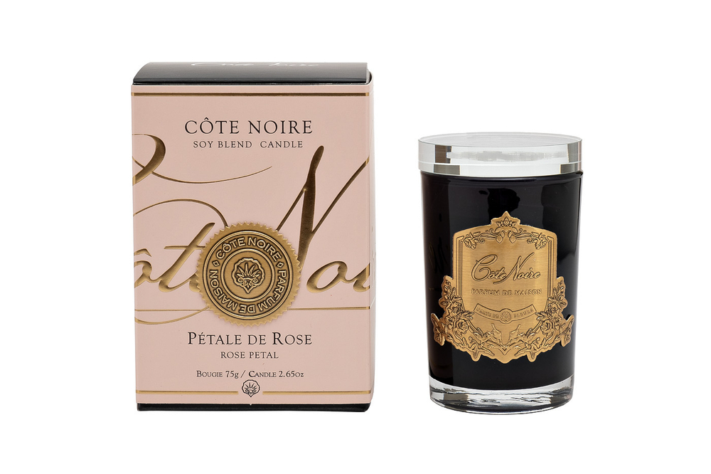 Свеча ароматическая Cote Noire Rose Petal в стакане в упаковке 75 гр.