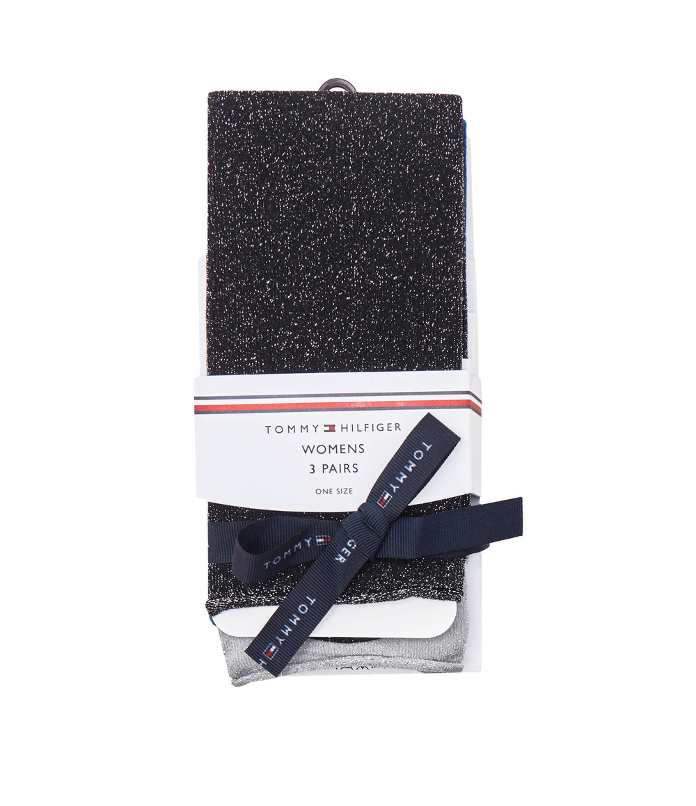 Носки 3 пары GLITTER GIFTING Tommy Hilfiger - черный(701226102)