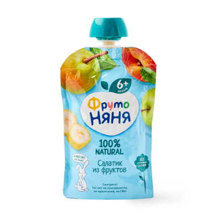 Пюре Фруто Няня Gualapack салат 4 фрукта 90 гр