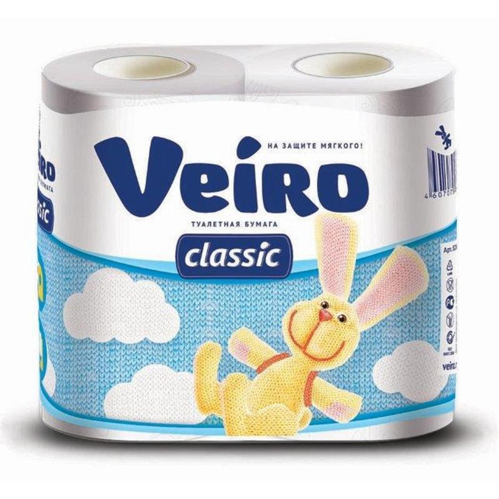 Veiro Classic 4 шт. 2-х слойн. туалетная буvага