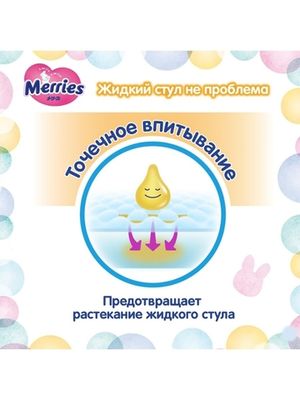 MERRIES Подгузники для детей Набор на рождение (NB до 5кг 90шт, S 4-8кг 82шт)