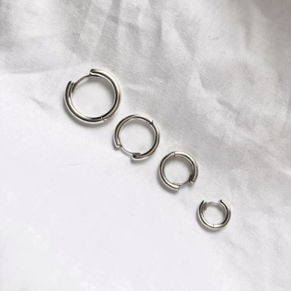 Моносерьга RING сереброXS S M L
