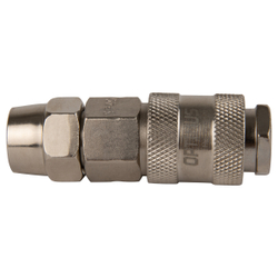 OPT-740SPA Соединение быстросъемное пневматическое с обжимным креплением под шланг 12 мм