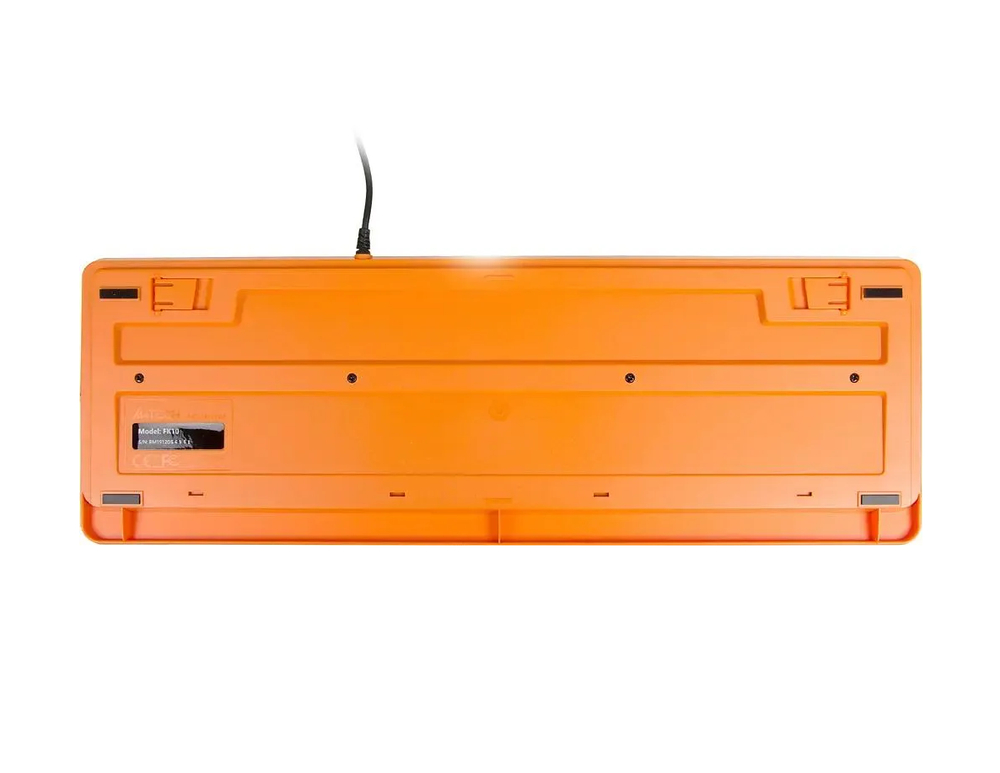 Клавиатура A4Tech Fstyler FK10 проводная, USB, черный/оранжевый