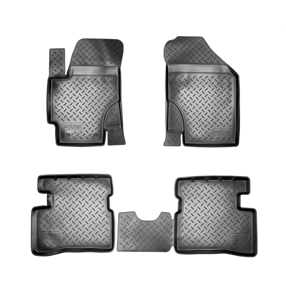 Ковры в салон Norplast/Unidec для Kia Rio в кузове DE (2005-2010), Черный, арт.NPL-Po-43-30